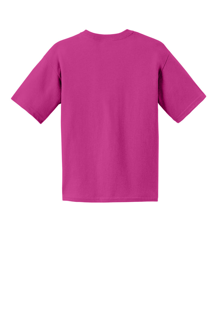 Rear View of Heliconia Gildan - Youth Ultra Cotton 100% US Cotton T-Shirt. 2000B
