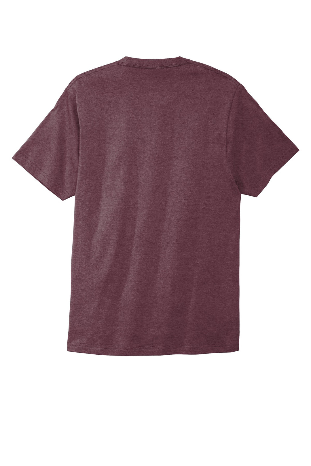 Rear View of Hthr Ath Mroon Port & Company Bouncer Tee PC600