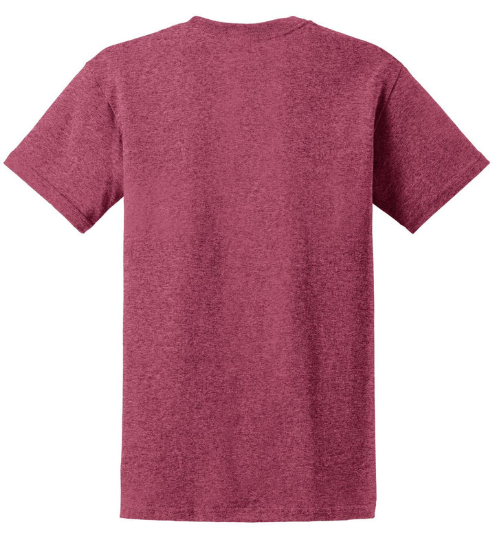 Rear View of Hthr Cardinal Gildan - Ultra Cotton 100% US Cotton T-Shirt. 2000