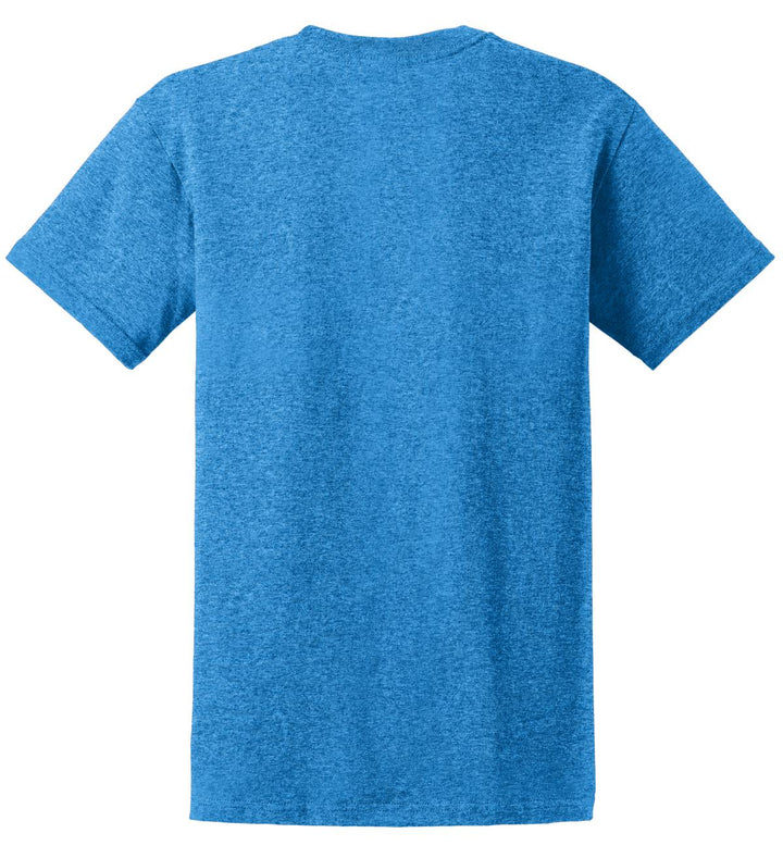 Rear View of Hthr Sapphire Gildan - Ultra Cotton 100% US Cotton T-Shirt. 2000