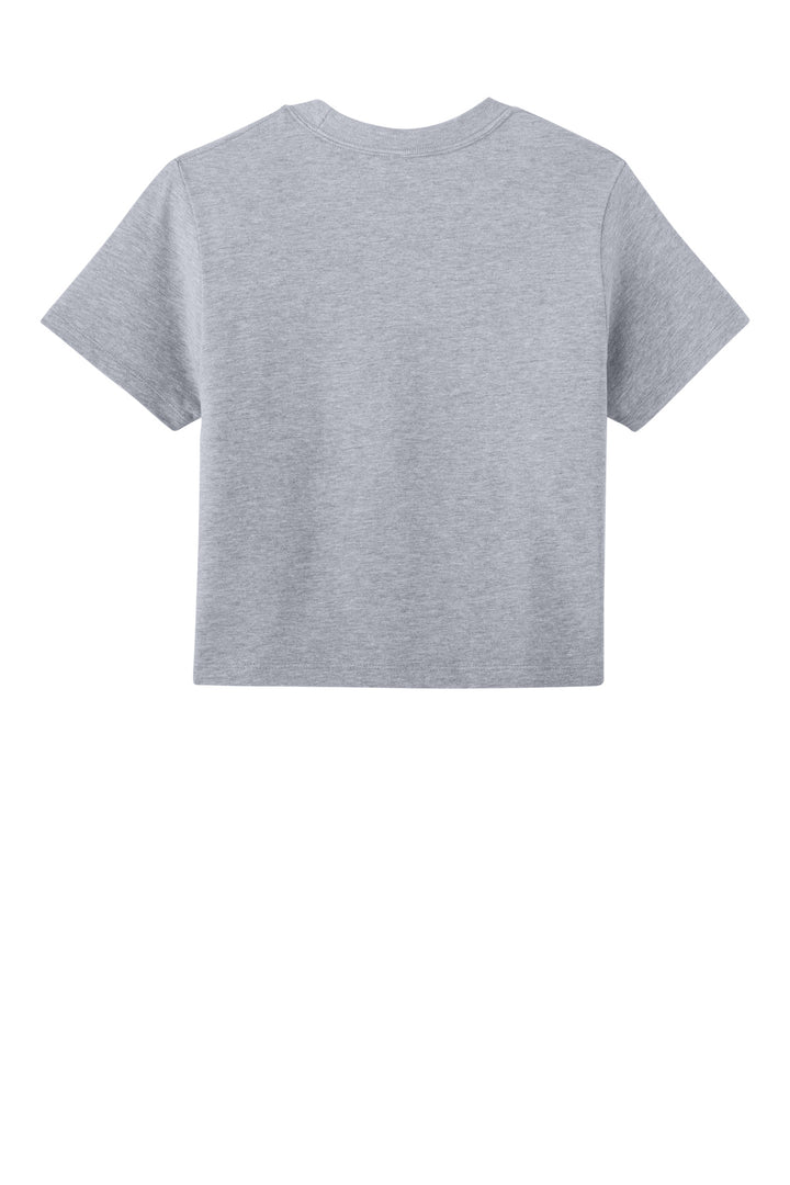 Rear View of HthrGray Next Level Apparel Women's Heavyweight Boxy Tee NL7610