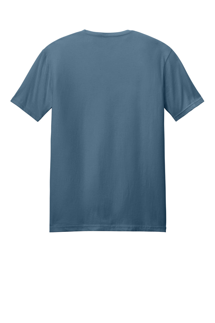 Rear View of Indigo Blue Gildan Softstyle T-Shirt. 64000