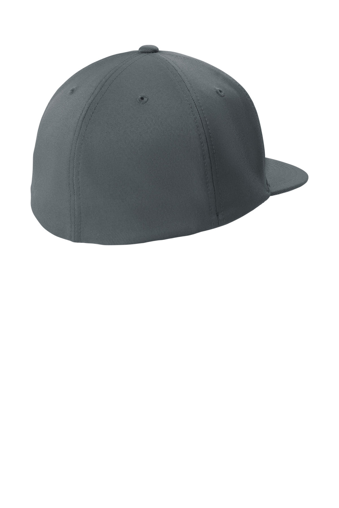 Rear View of IronGrey Sport-Tek Flexfit Flat Bill Cap STC56