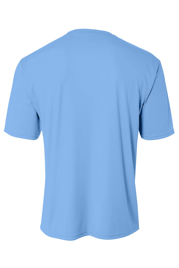 Rear View of LightBlue A4 Youth Cooling Performance Short Sleeve Tee A4NB3142