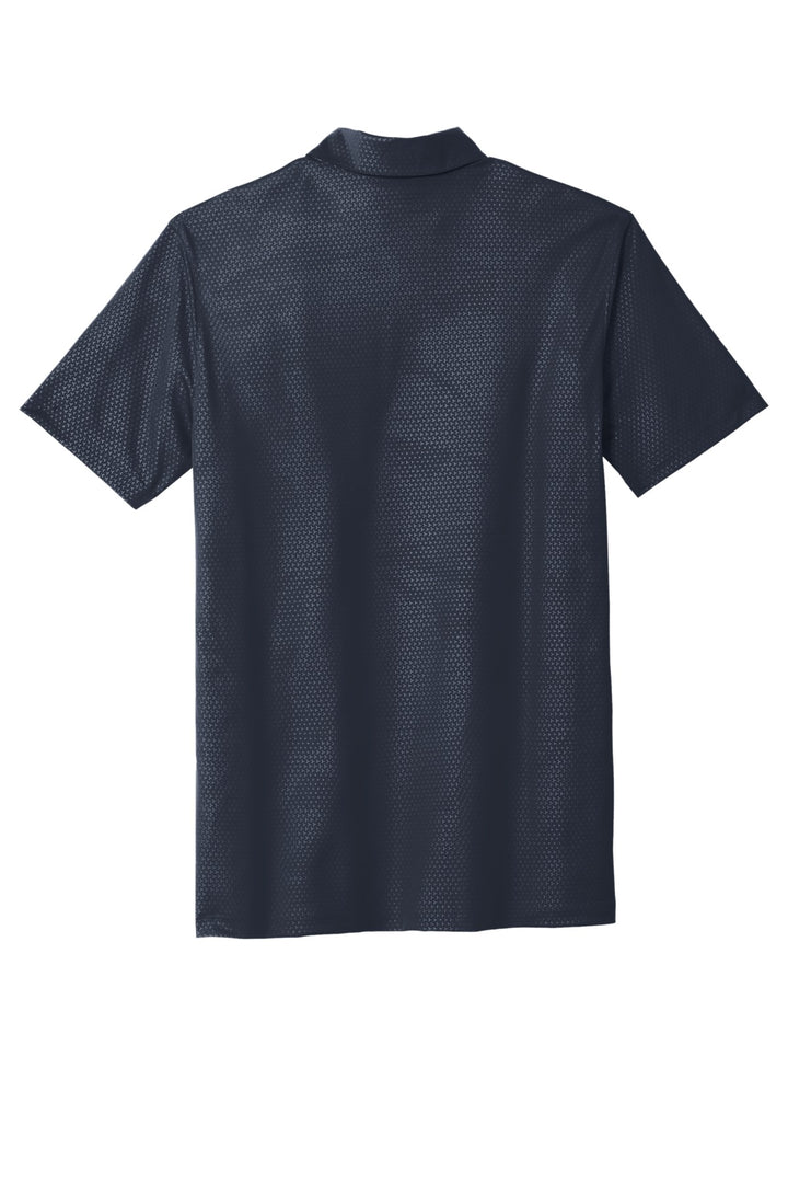 Rear View of Marine Nike Dri-FIT Embossed Tri-Blade Polo. 838964