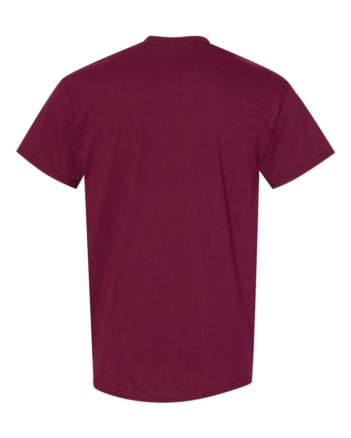Rear View of Maroon Heavy Cotton™ Youth T-Shirt - 5000B