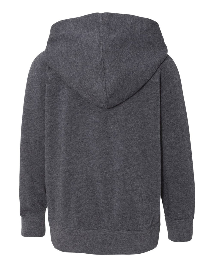 Rear View of Midnight Navy Toddler Special Blend Hooded Raglan Sweatshirt - PRM10TSB