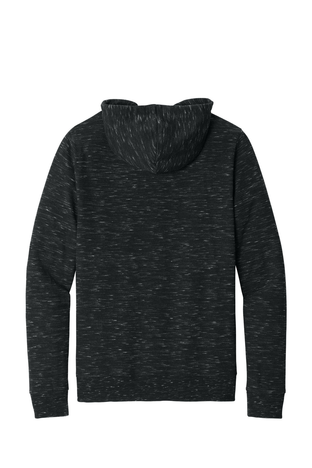 Rear View of MtrBkSpcDy tentree Space Dye Fleece Full-Zip Hoodie TTCM4414