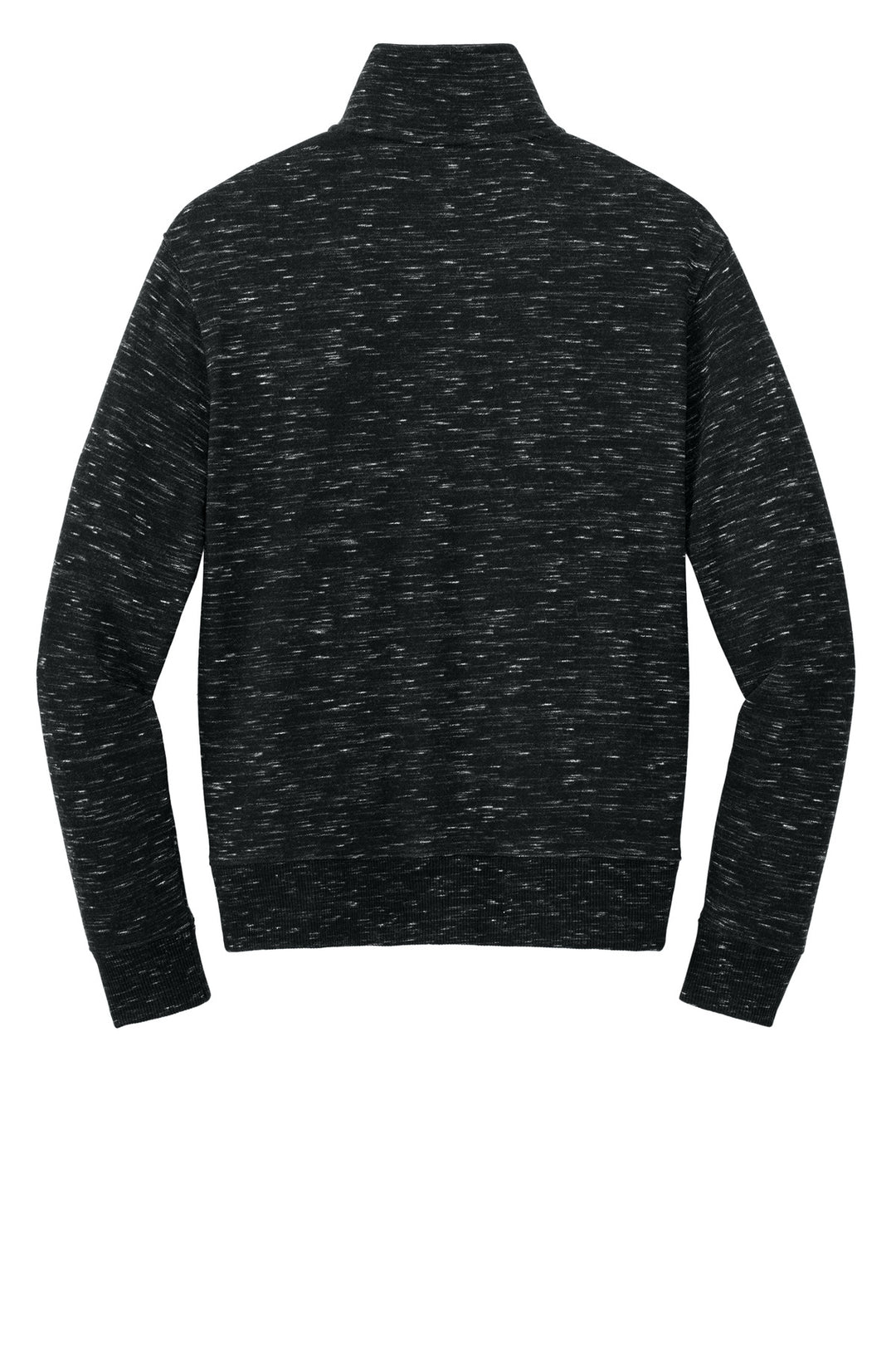 Rear View of MtrBkSpcDy tentree Women's Space Dye Fleece 1/4-Zip TTCW6108