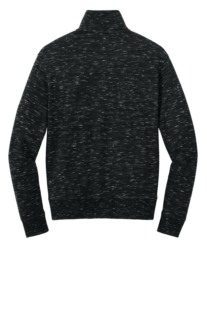 Rear View of MtrBkSpcDy tentree Women's Space Dye Fleece 1/4-Zip TTCW6108
