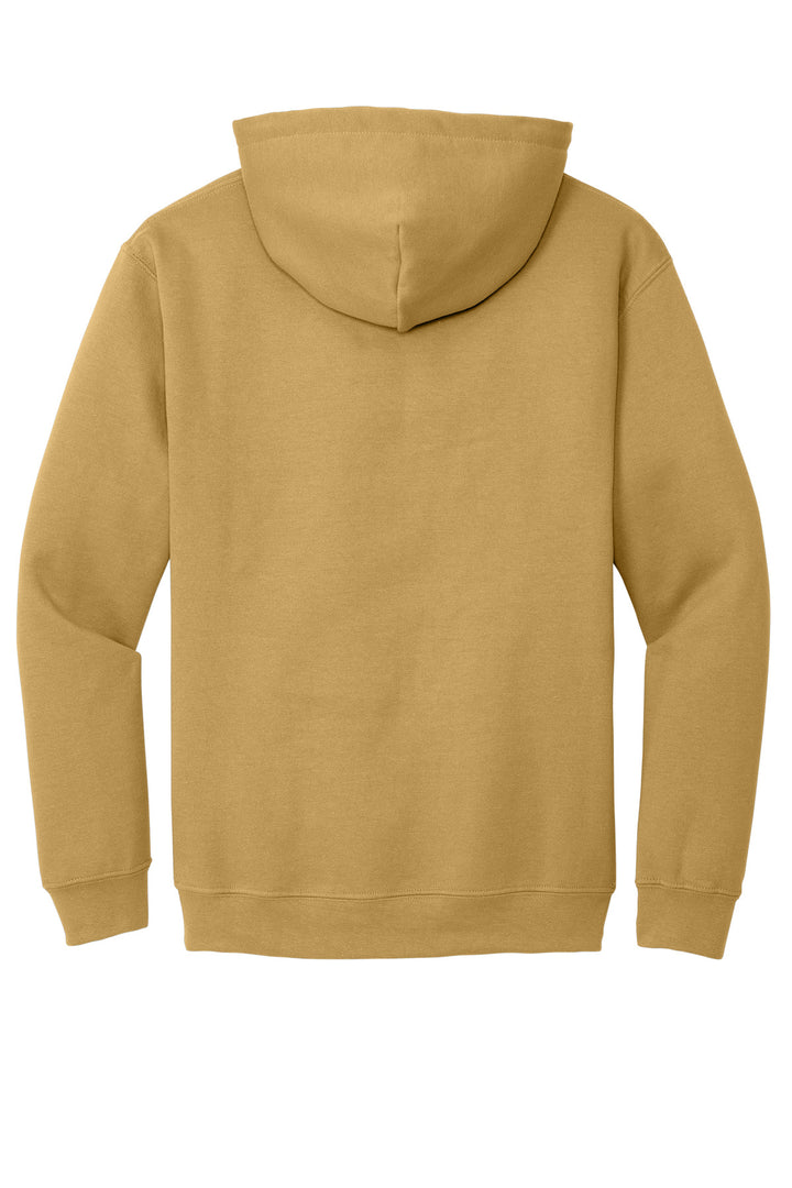 Rear View of OldGold Gildan - Heavy Blend Hooded Sweatshirt. 18500