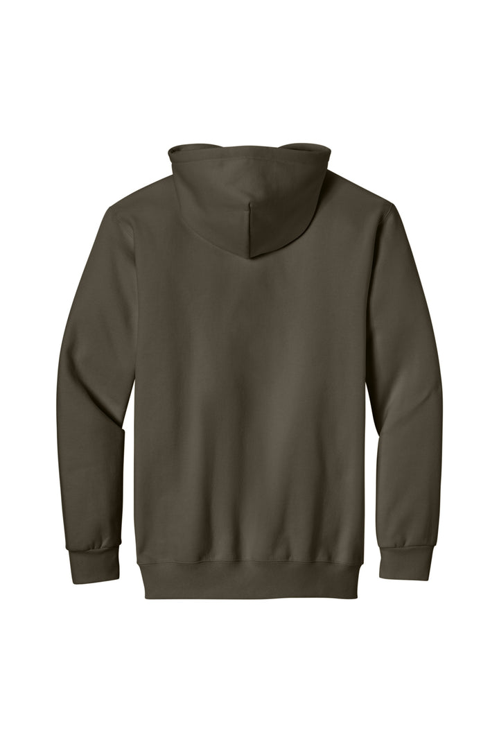 Rear View of Olive Gildan Hammer Maxweight Hooded Sweatshirt 19500
