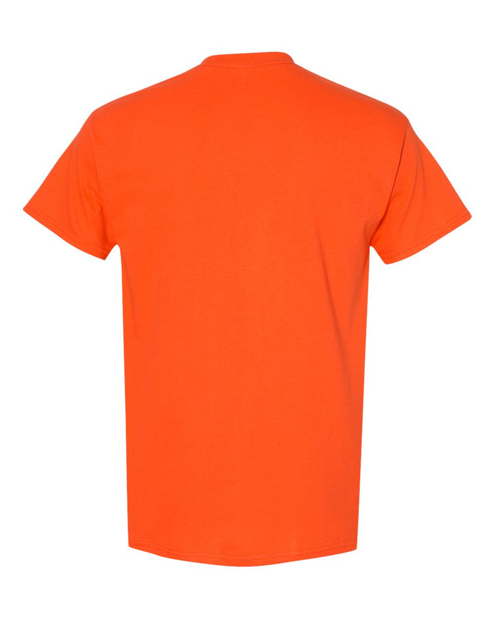 Rear View of Orange Heavy Cotton™ T-Shirt - 5000