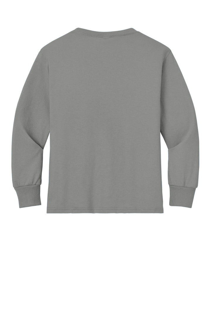 Rear View of Oxford Jerzees Youth Dri-Power 50/50 Cotton/Poly Long Sleeve 29BL