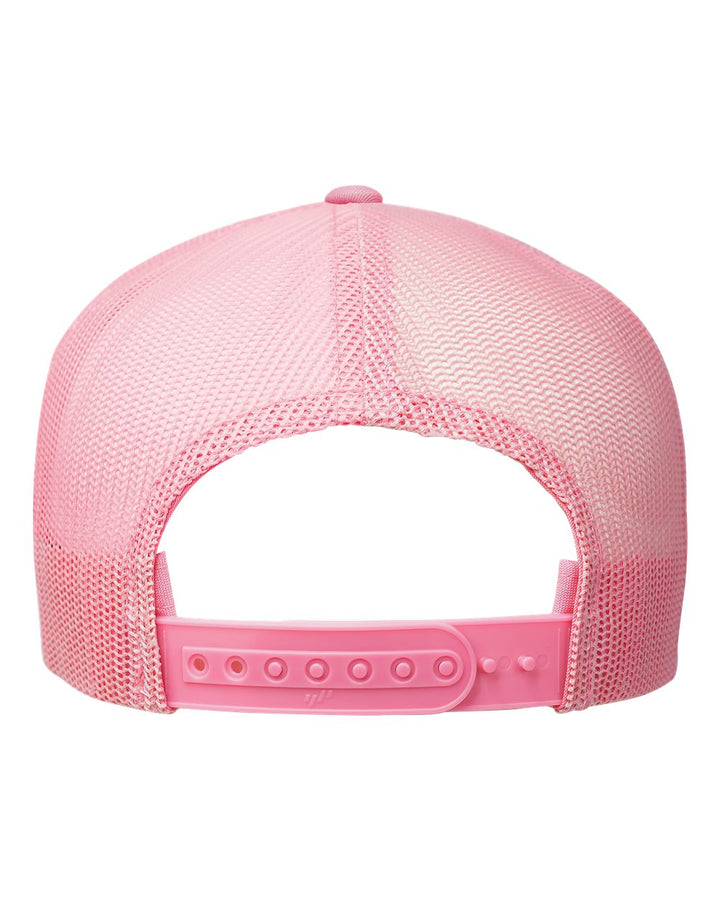 Rear View of Pink Retro Trucker Cap - 6606