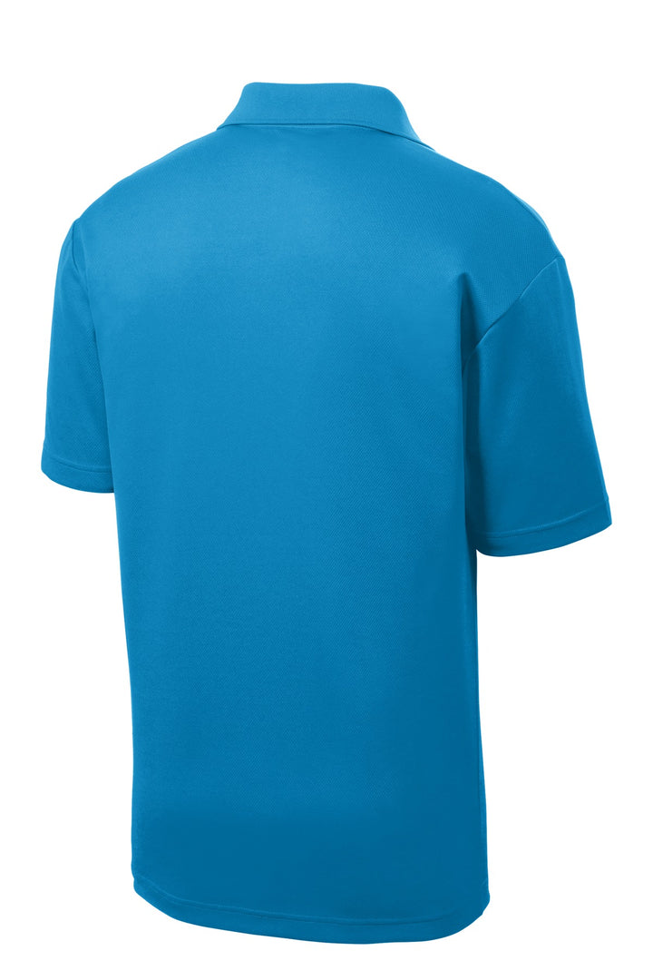 Rear View of Pond Blue Sport-Tek PosiCharge RacerMesh Polo. ST640