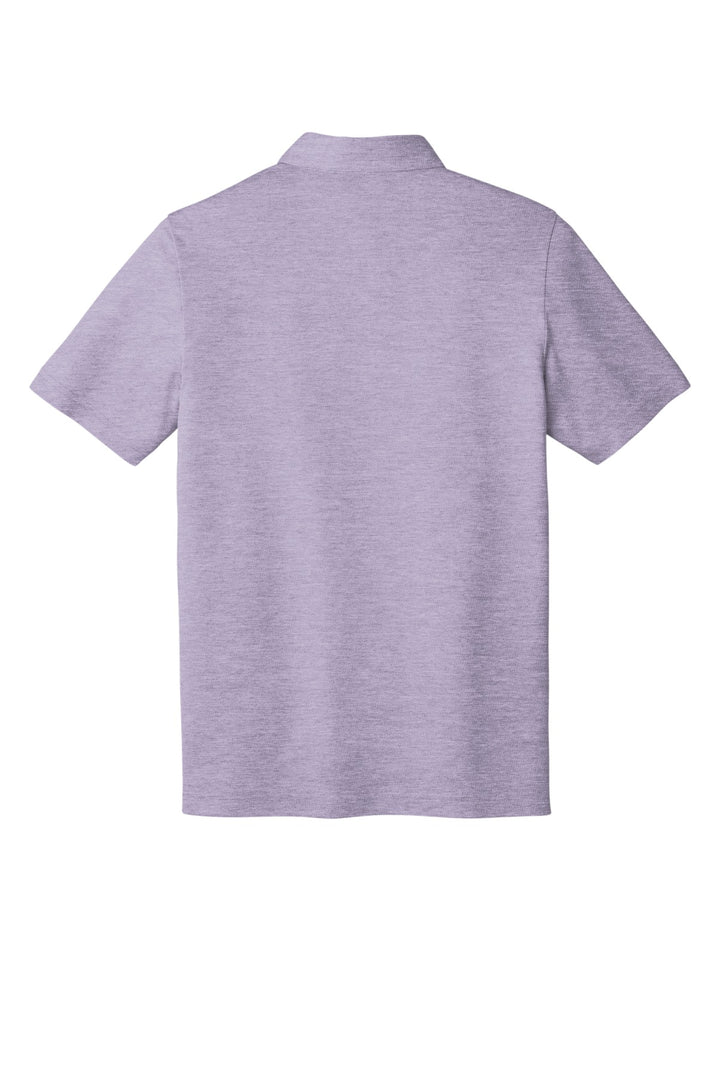 Rear View of PrplSageHt TravisMathew Oceanside Heather Polo. TM1MU412
