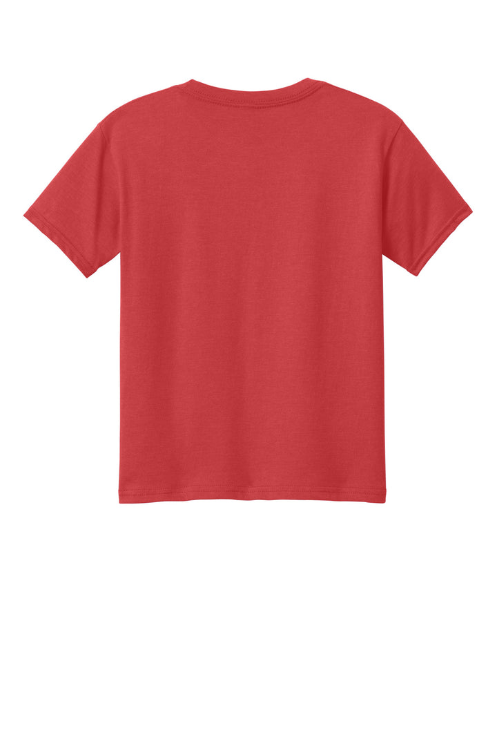 Rear View of RedMist Gildan Youth Softstyle CVC Tee 64000BCVC