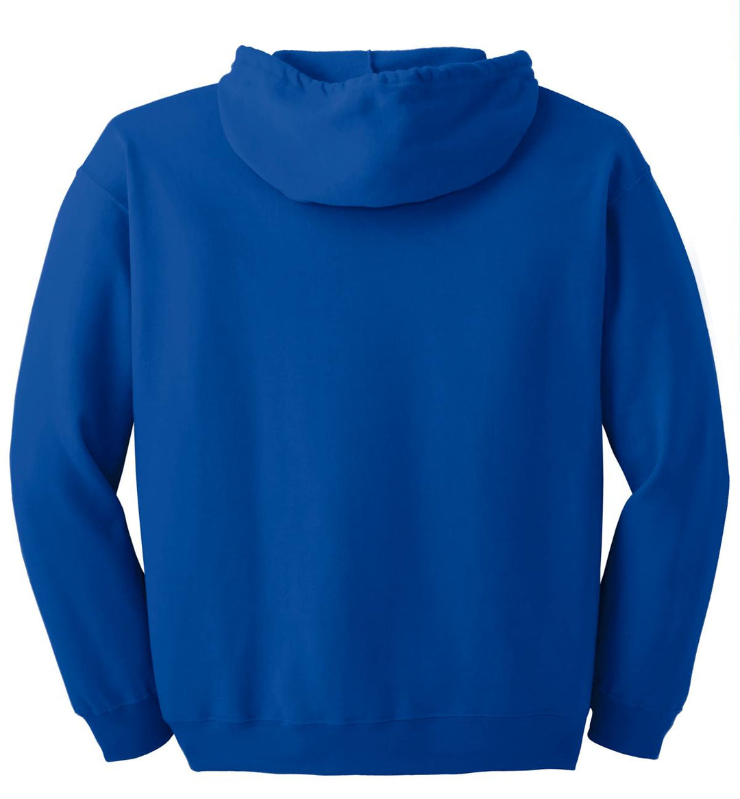 Rear View of Royal Gildan - Heavy Blend Full-Zip Hooded Sweatshirt. 18600