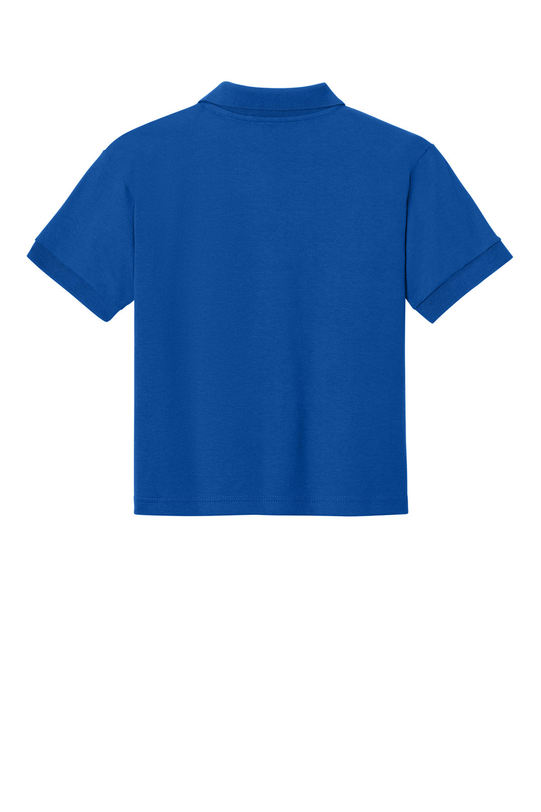 Rear View of Royal Gildan Youth DryBlend 6-Ounce Jersey Knit Sport Shirt. 8800B