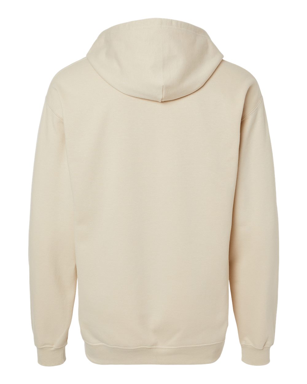 Rear View of Sand Softstyle® Full-Zip Hooded Sweatshirt - SF600
