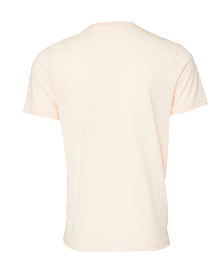 Rear View of Solid Natural Triblend Triblend Tee - 3413