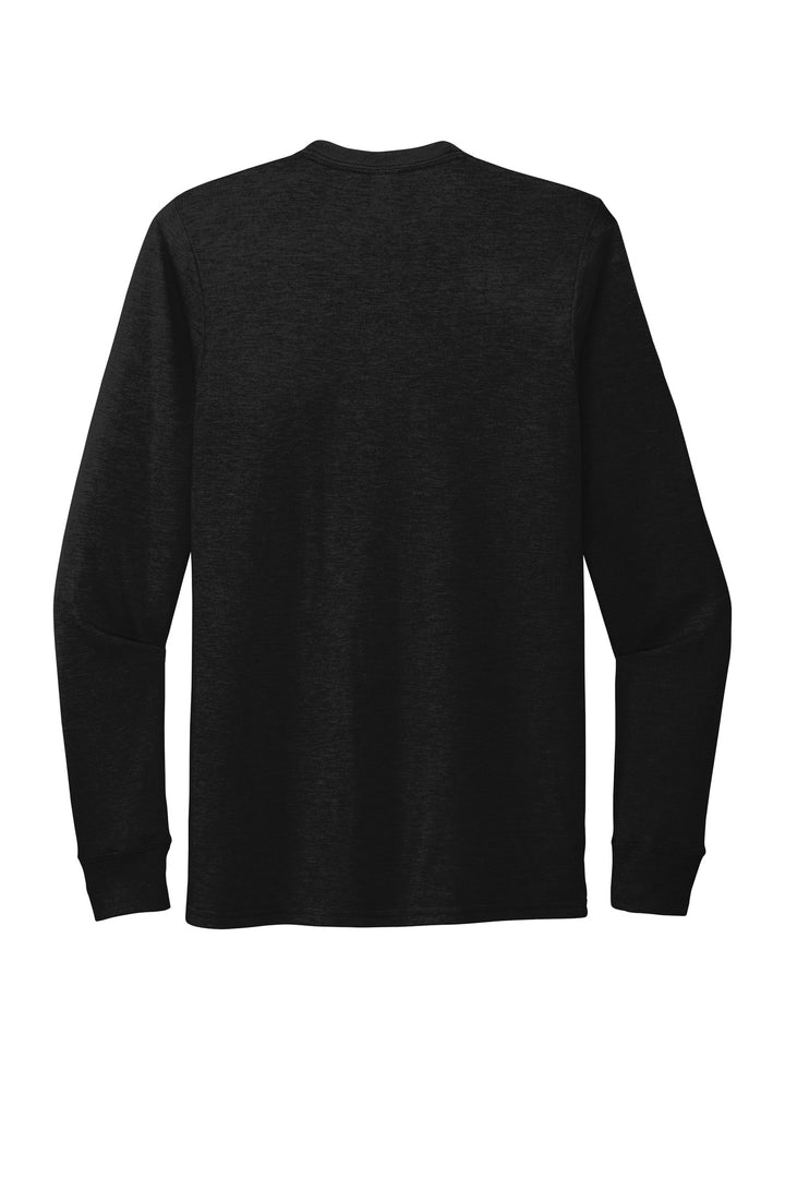 Rear View of Space Black Allmade Unisex Tri-Blend Long Sleeve Tee AL6004