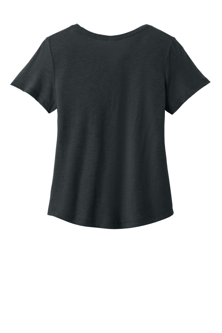 Rear View of SpaceBlack Allmade Women's Relaxed Tri-Blend Scoop Neck Tee AL2015