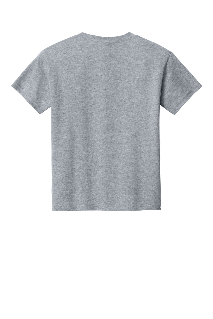 Rear View of SportGrey Gildan Youth Light Cotton Tee 3000B