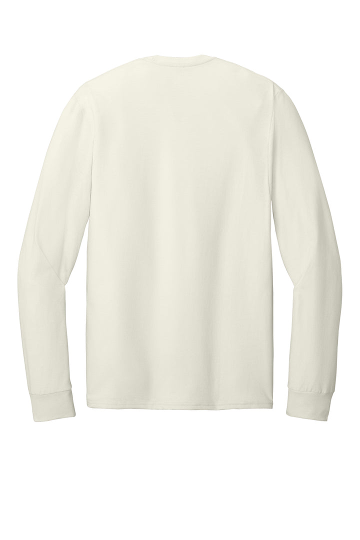 Rear View of SwtCrmHthr Jerzees Classics Unisex Cotton Long Sleeve T-Shirt 363L