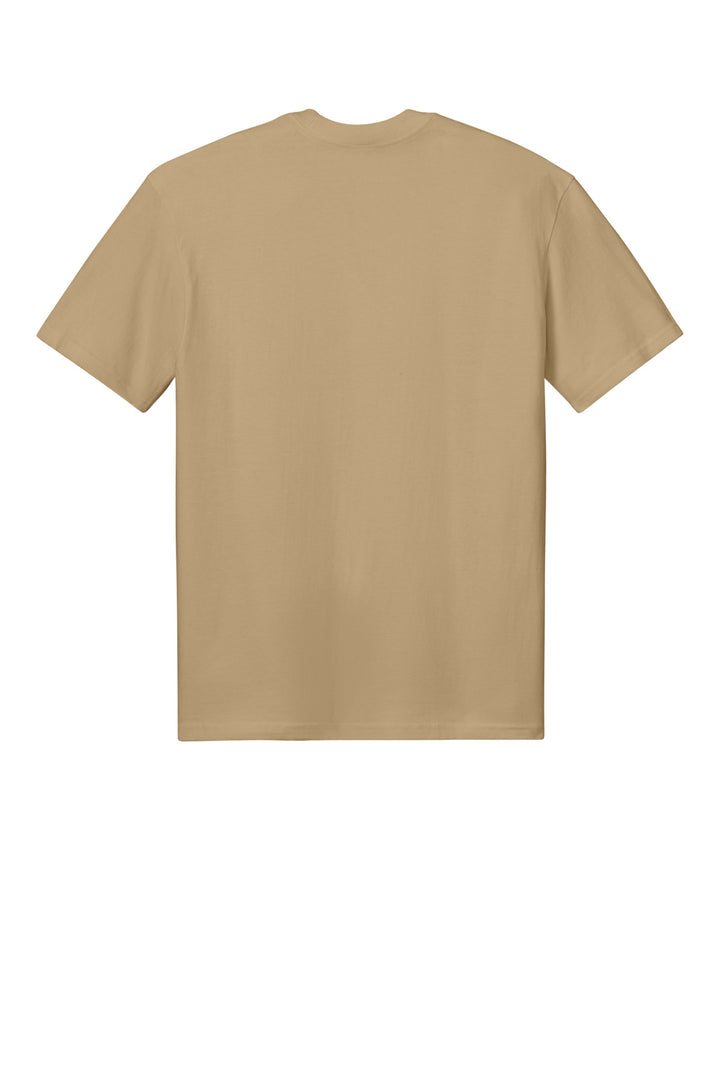 Rear View of Tan Gildan Hammer Maxweight Tee 75000