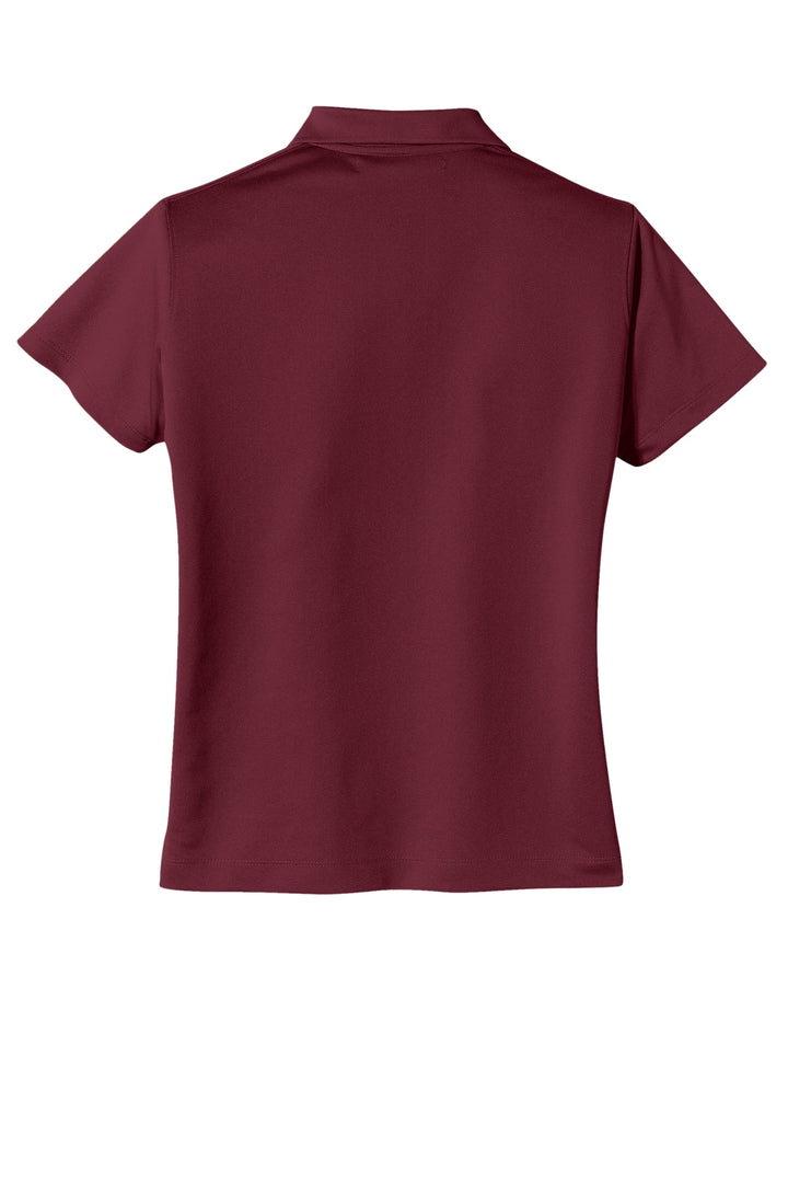 Rear View of Team Red Nike Women's Tech Basic Dri-FIT Polo. 203697
