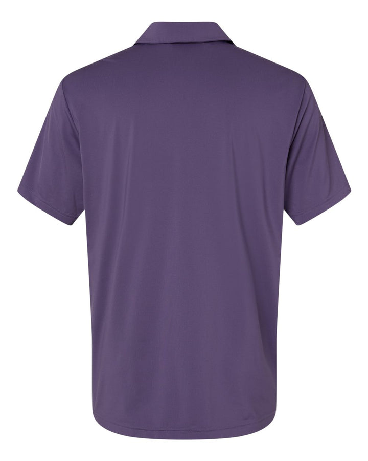Rear View of Tech Purple Ultimate Solid Polo - A514