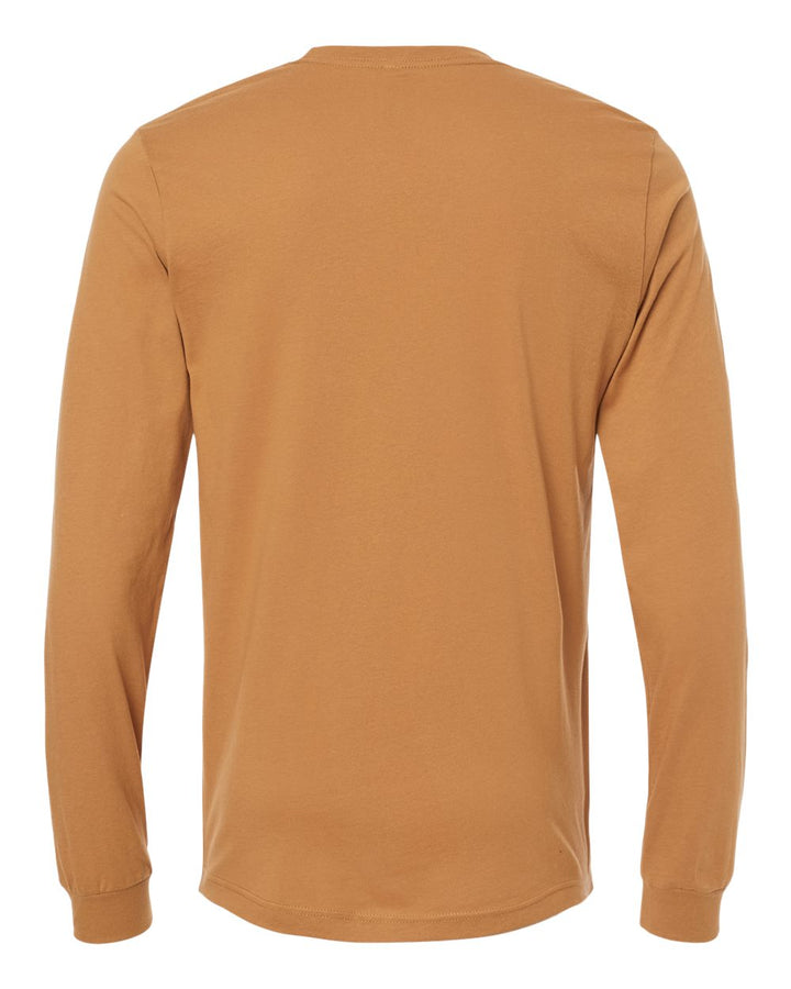 Rear View of Toast Jersey Long Sleeve Tee - 3501