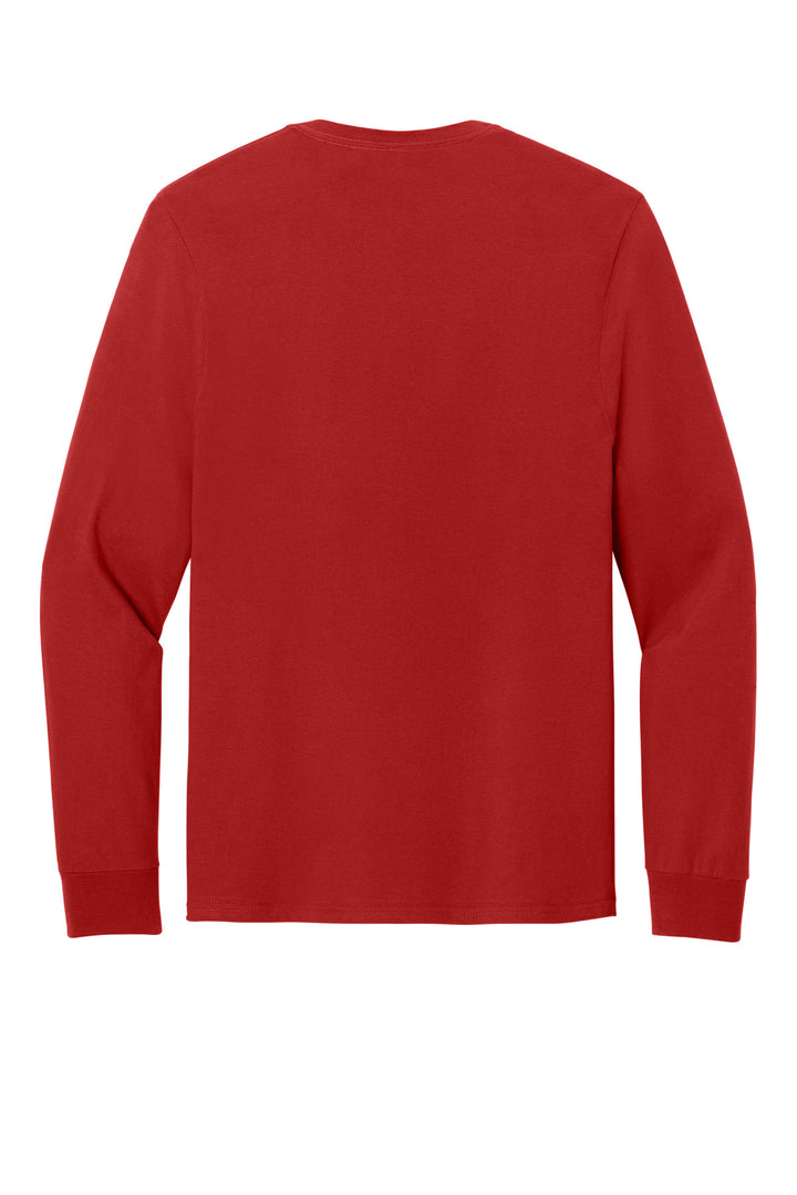 Rear View of TrueRed Jerzees Classics Unisex Cotton Long Sleeve T-Shirt 363L