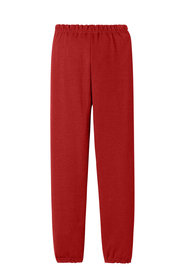 Rear View of TrueRed Jerzees Youth NuBlend Sweatpant 973B