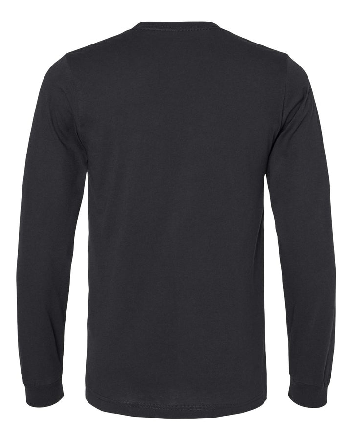 Rear View of Vintage Black Jersey Long Sleeve Tee - 3501