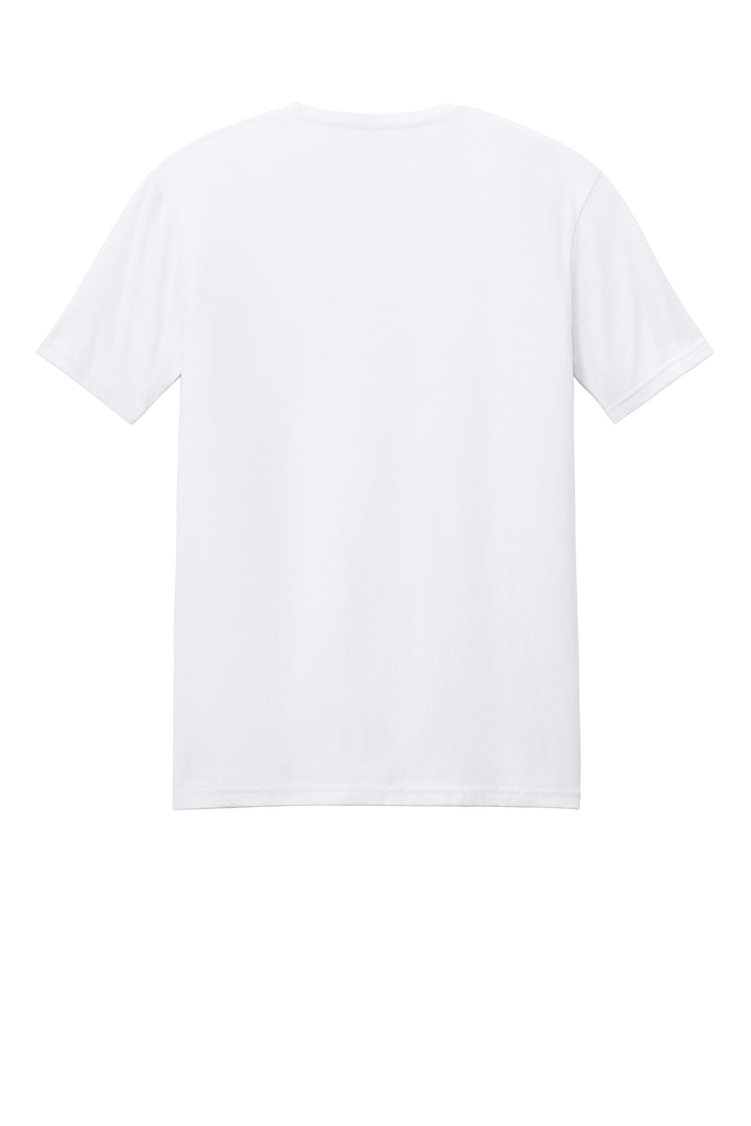 Rear View of White Gildan Softstyle T-Shirt. 64000