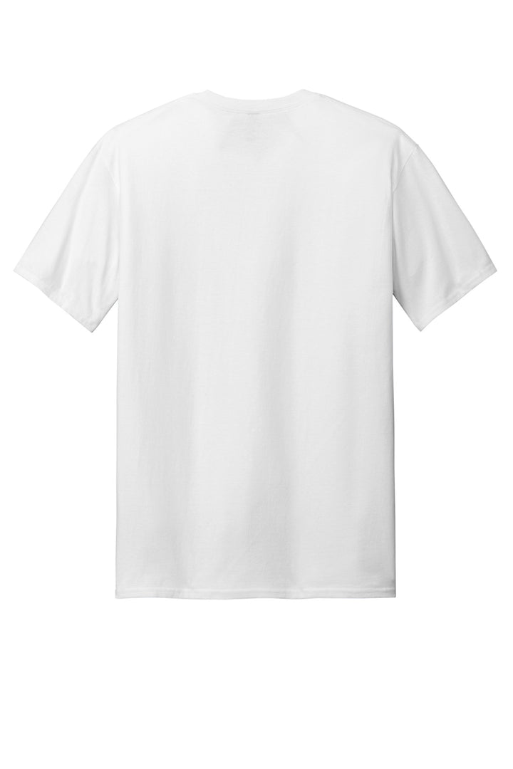 Rear View of White Gildan Tall 100% US Cotton T-Shirt 2000T