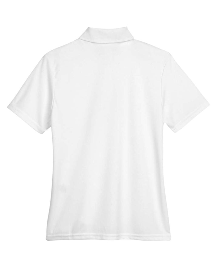 Rear View of White Women's Origin Performance Piqué Polo - 78181