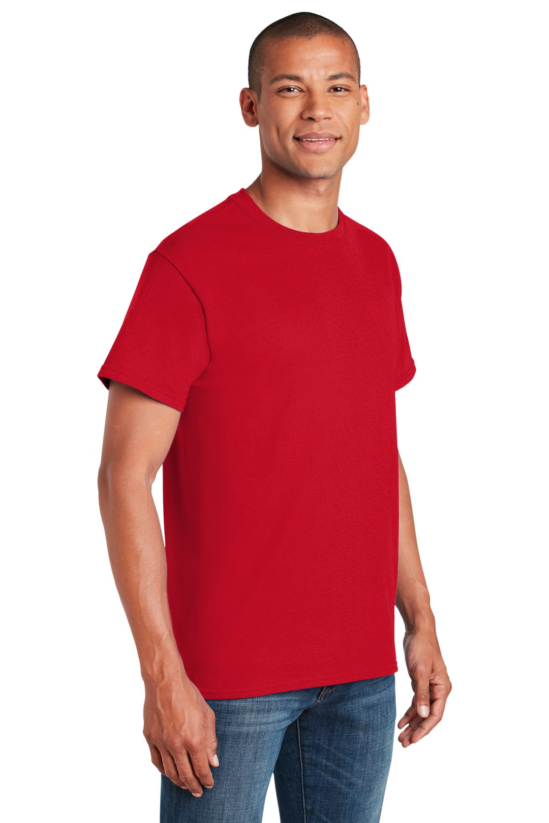 Red Gildan - Heavy Cotton 100% Cotton T-Shirt. 5000