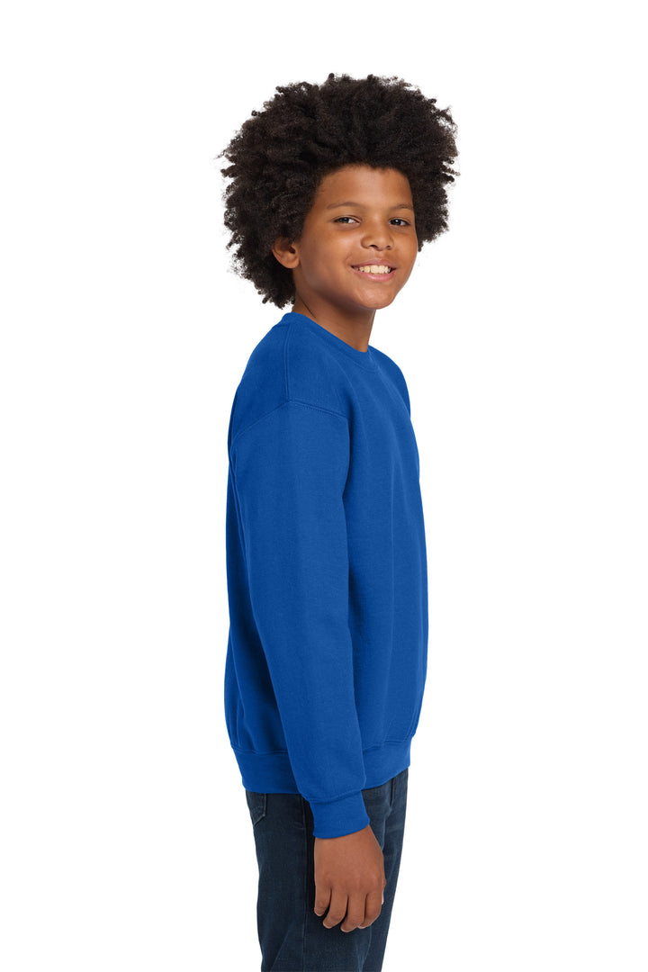 Royal Gildan Youth Heavy Blend Crewneck Sweatshirt. 18000B
