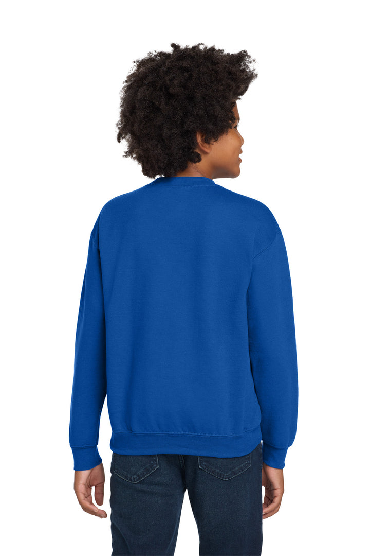 Royal Gildan Youth Heavy Blend Crewneck Sweatshirt. 18000B