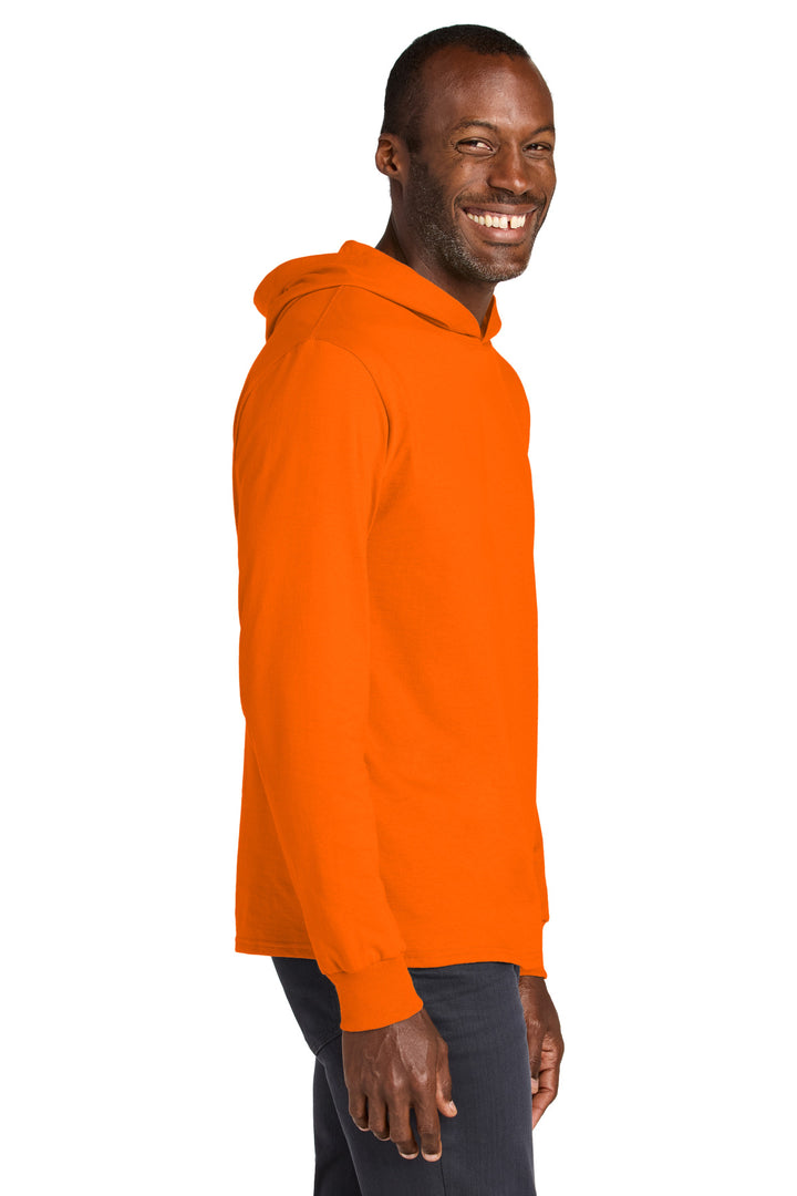 SftyOrg Jerzees Classics Unisex Cotton Long Sleeve Hooded T-Shirt 363LH