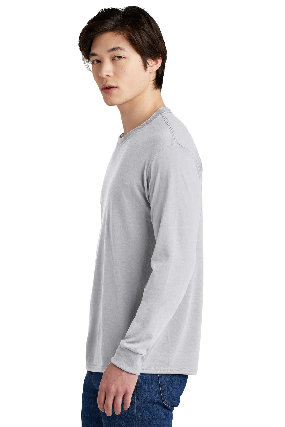 Silver Jerzees Dri-Power 100% Polyester Long Sleeve T-Shirt 21LS