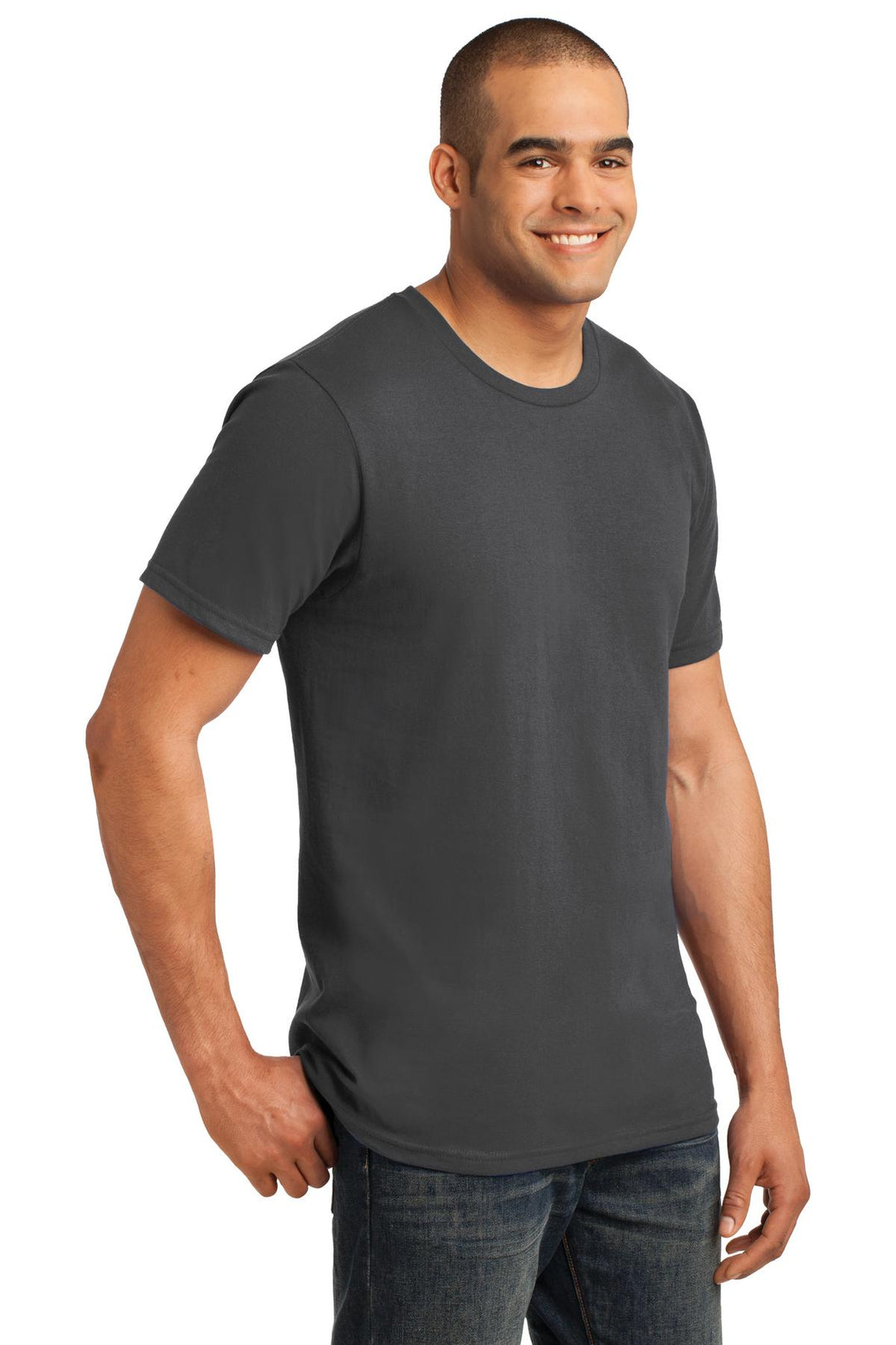 Smoke Gildan 100% Ring Spun Cotton T-Shirt. 980