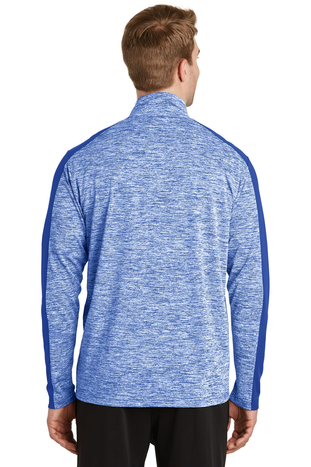 Tr Roy E/Tr Ry Sport-Tek PosiCharge Electric Heather Colorblock 1/4-Zip Pullover. ST397