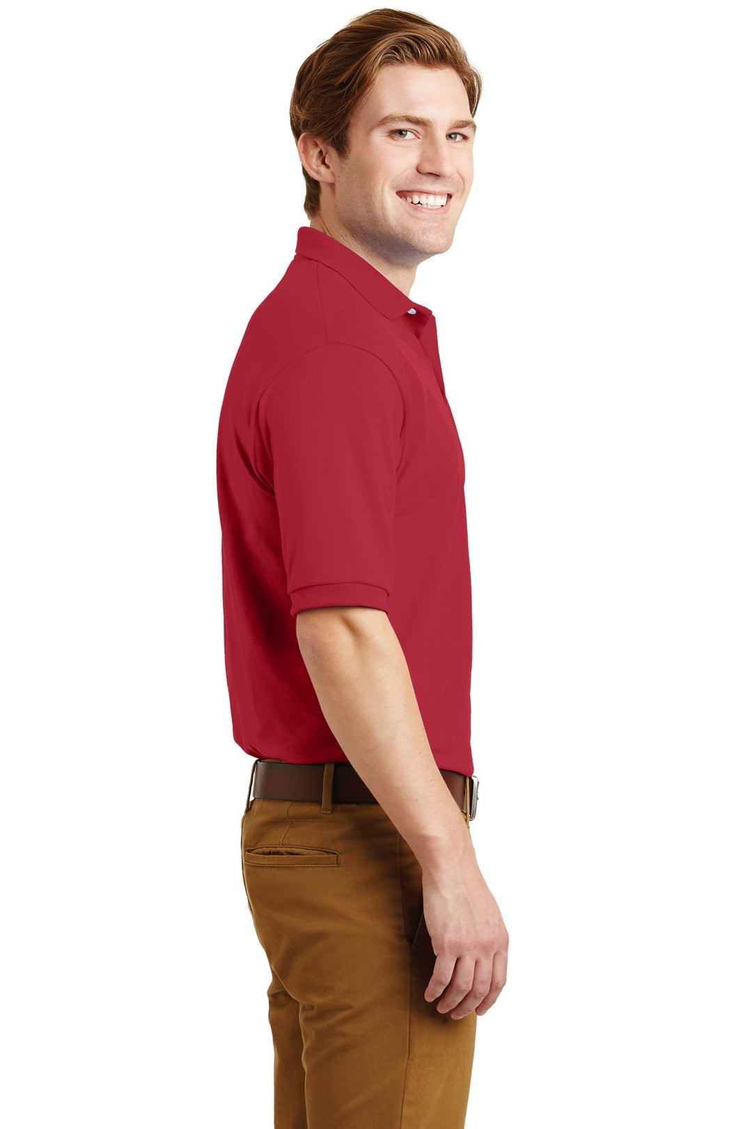 True Red Jerzees Dri-Power Sport Shirt. 437M