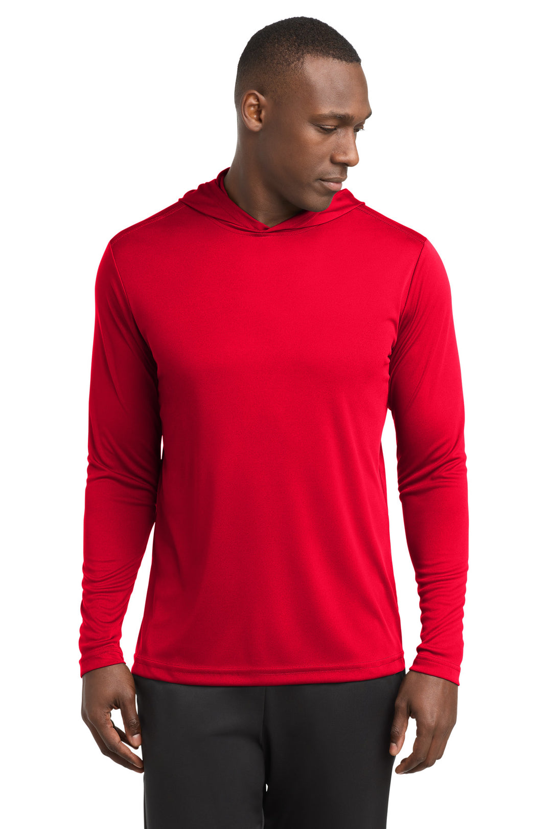 True Red Sport-Tek PosiCharge Competitor Hooded Pullover. ST358