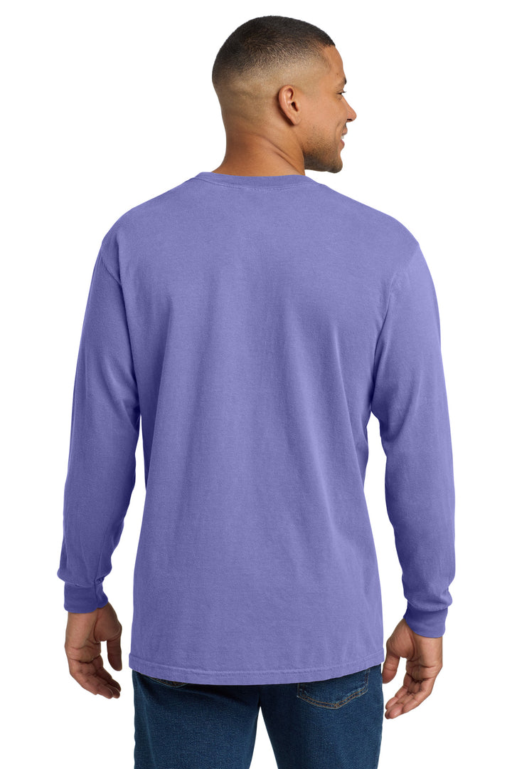 Violet COMFORT COLORS Heavyweight Ring Spun Long Sleeve Pocket Tee. 4410